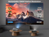 VACASSO C12 1080P Portable Projector - 5G WiFi, Bluetooth, 4K Supported + Free 1 Year IPTV Subscription