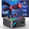 VACASSO Portable Outdoor Movie Projector 1080P 4K, WiFi, Bluetooth, Electric Focus, 500 ANSI, Touch Screen, Auto Vertical Keystone - 1 Year IPTV Subscription