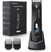 VACASSO Men's Electric Groin Hair Trimmer with LED Display - USB Recharge, Ceramic Blade, Light, Adjustable