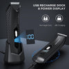 VACASSO Men's Electric Groin Hair Trimmer with LED Display - USB Recharge, Ceramic Blade, Light, Adjustable