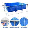 Portable Metal Frame Rectangular Swimming Pool - Easy Set Up for Family Fun
