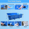 Portable Metal Frame Rectangular Swimming Pool - Easy Set Up for Family Fun