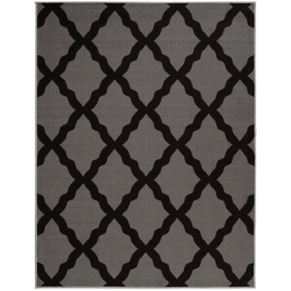 Non-Slip Moroccan Carpet, Dark Gray Legacy, 3'3" x 5'