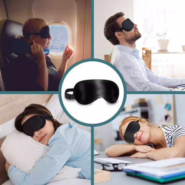 Silk Sleep Mask for Full Night's Rest - Block Out Light, Soft & Smooth
