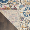 Luxurious Persian Motif Floral Rug, Ivory/Multicolor, 5'3" x 7'3"