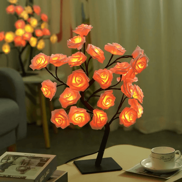 Romantic Rose LED Table Lamp – Elegant Decorative Lighting for Home, Weddings & Gifts