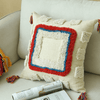 Boho Chic Pillow Case with Moroccan Nordic Pattern and Tufted Texture