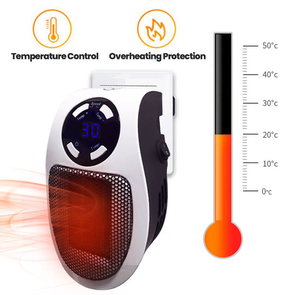 Space Heater - Mini Portable Heater with Remote
