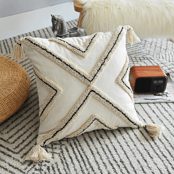Moroccan Style Decorative Cozy Pillow Cover