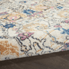 Luxurious Persian Motif Floral Rug, Ivory/Multicolor, 5'3" x 7'3"