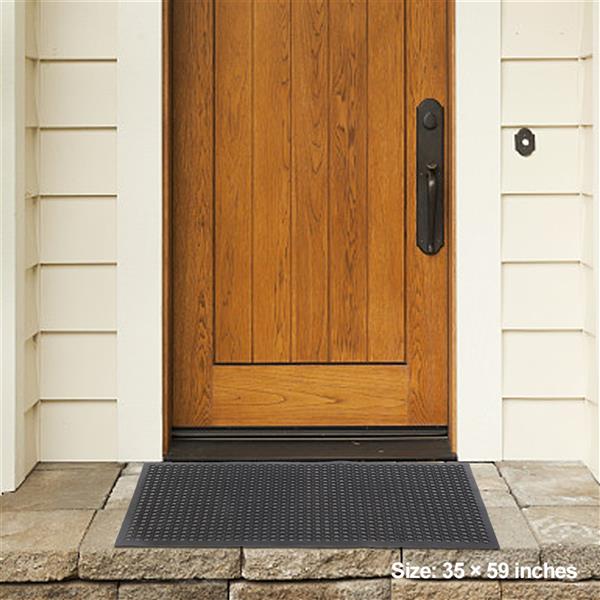 DEVITCO Industrial Anti-Fatigue Rubber Hex Mat - Bar Kitchen, Non-Slip, 59x35 inches