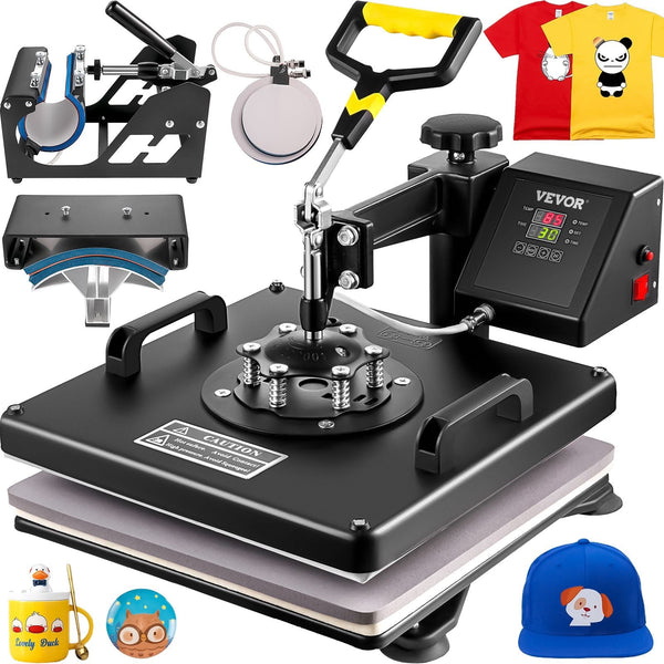 T-Shirt Mug Plate Hat Transfer Sublimation Machine - 5 in 1