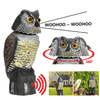 360-Degree Rotating Owl Decoy with Scary Sounds and Shadows