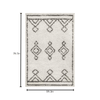 Large Rug Off-White Rug Boho Look Design With a Diamond Pattern 5' 3" x 7' 7"