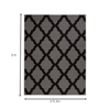 Non-Slip Moroccan Carpet, Dark Gray Legacy, 3'3" x 5'