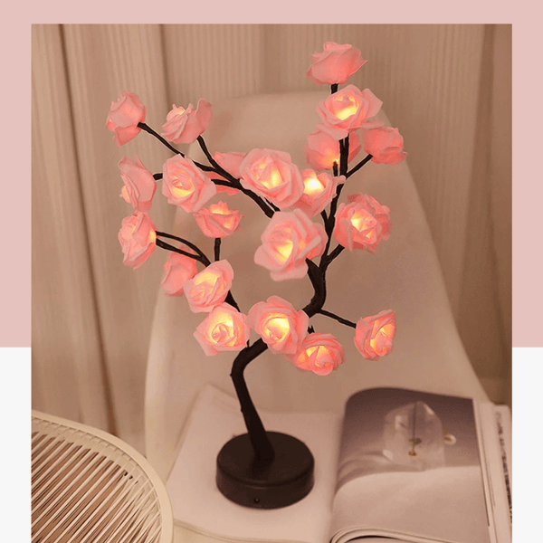 Romantic Rose LED Table Lamp – Elegant Decorative Lighting for Home, Weddings & Gifts