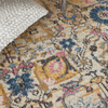 Luxurious Persian Motif Floral Rug, Ivory/Multicolor, 5'3" x 7'3"