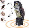 360-Degree Rotating Owl Decoy with Scary Sounds and Shadows