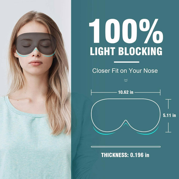 Silk Sleep Mask for Full Night's Rest - Block Out Light, Soft & Smooth