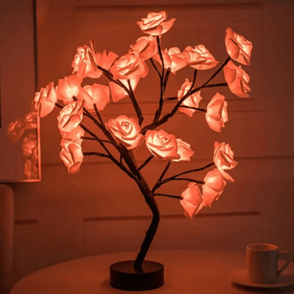 Romantic Rose LED Table Lamp – Elegant Decorative Lighting for Home, Weddings & Gifts