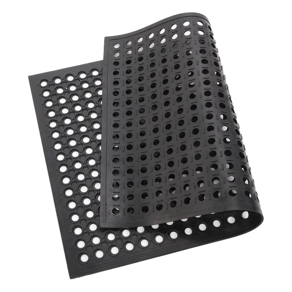 Industrial Multi-functional Anti-fatigue Drainage Rubber Non-slip Hexagonal Mat