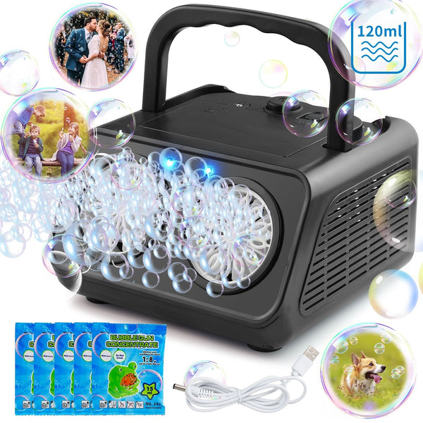 Bubble Machine Automatic Bubble Blower, 15000+ Bubbles Per Minute Big Bubble Hole