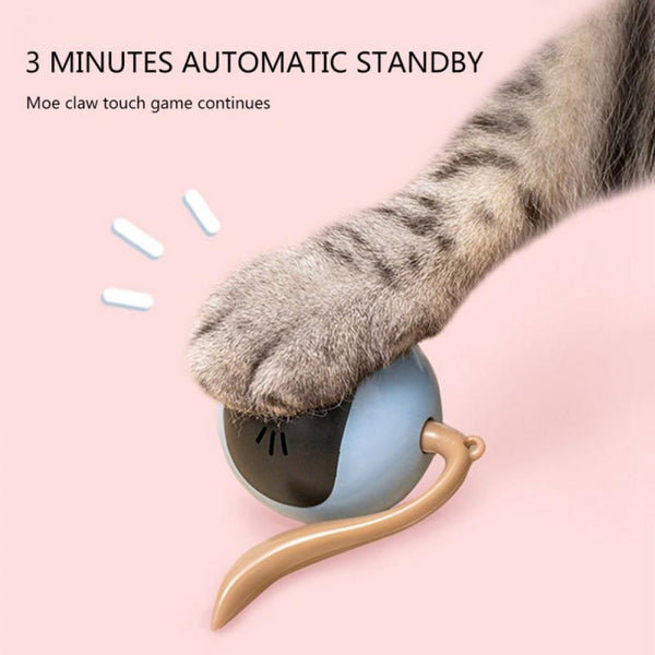 Interactive Cat Toy Ball: Auto Rolling, LED Light, Bell - Battery Operated