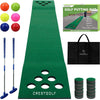 Golf Putting Game Set with Mat, Putters, Balls & Bag - Indoor/Outdoor Fun