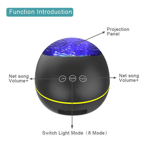 Galaxy Projector: Night Light & Music Bluetooth Lamp