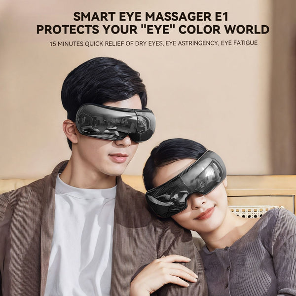 Bluetooth Eye Massager with Heat & Music, Black
