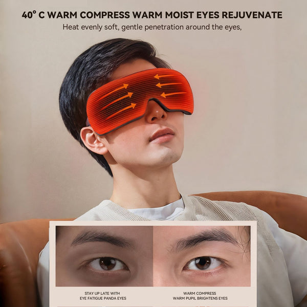 Bluetooth Eye Massager with Heat & Music, Black