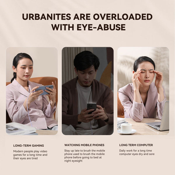 Bluetooth Eye Massager with Heat & Music, Black