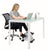 Foldable Under Desk Stationary Exercise Bike, Silver