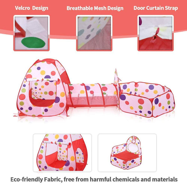 Indoor and Outdoor Kids Tent with Tunnel