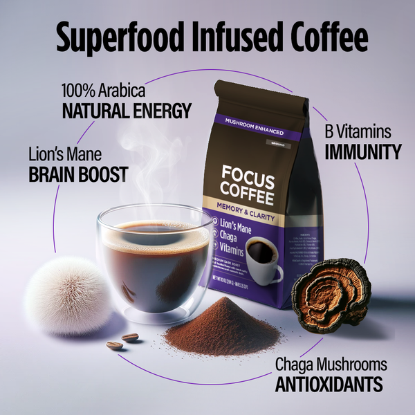Premium Mashroom Coffee, 10 Ounces