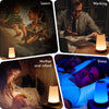 Night Light, Dimmable Touch Lamp: 5 Brightness, 13 RGB Colors - Portable & Stylish