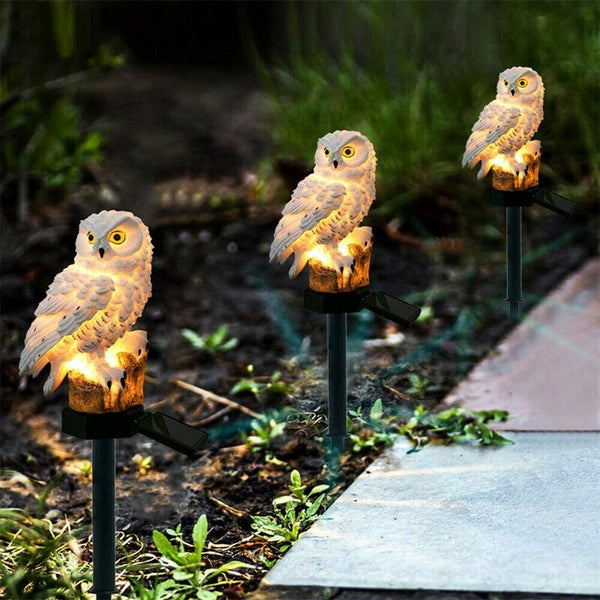 Solar Owl LED Garden Path Light - Waterproof