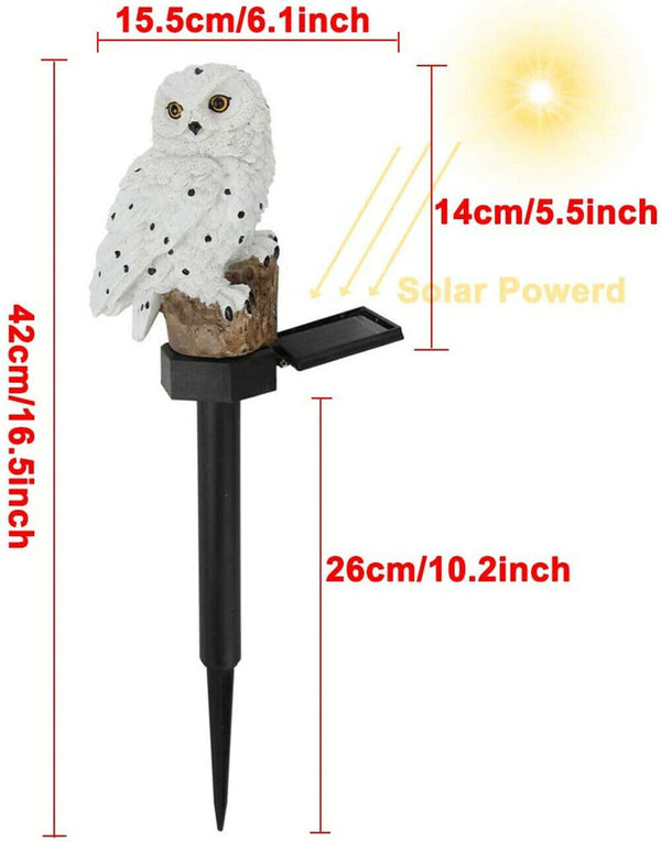 Solar Owl LED Garden Path Light - Waterproof