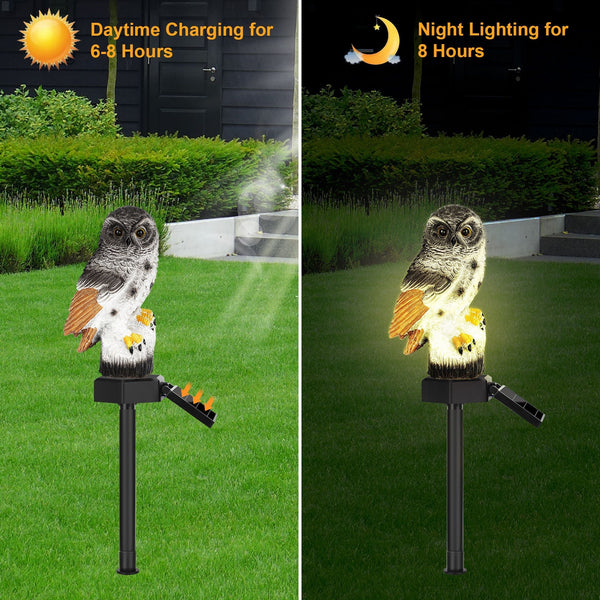 Solar Owl LED Garden Path Light - Waterproof