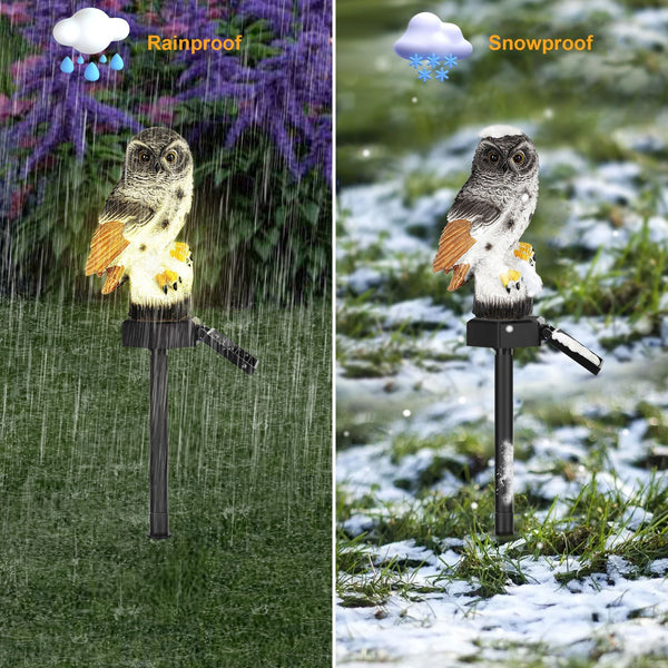 Solar Owl LED Garden Path Light - Waterproof