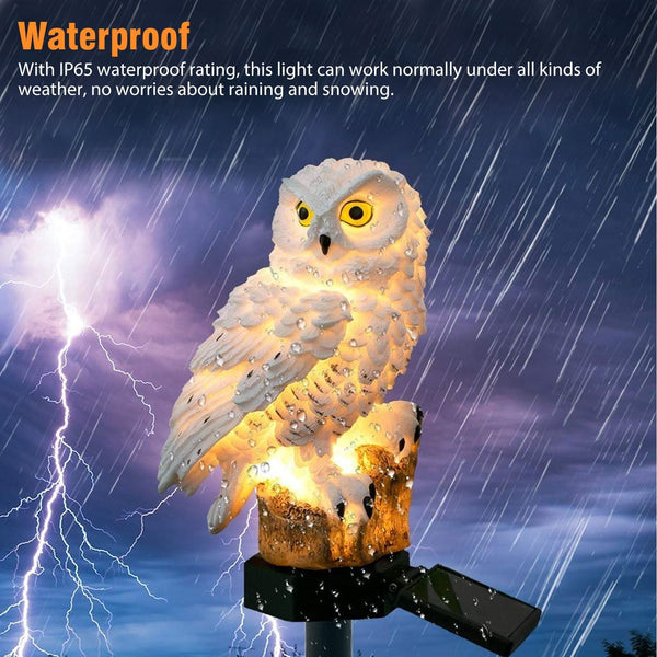 Solar Owl LED Garden Path Light - Waterproof