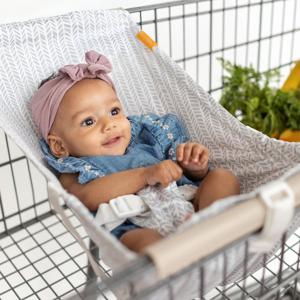 New Baby Supermarket Shopping Cart Hammock Chair Portable Bag Grey Stripes