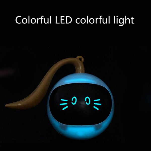 Interactive Cat Toy Ball: Auto Rolling, LED Light, Bell - Battery Operated