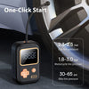 Tire Inflator Portable Air Compressor, 12V DC Car Air Pump with Digital Display, LED Light, Set of Nozzle Adaptors