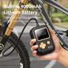 Tire Inflator Portable Air Compressor, 12V DC Car Air Pump with Digital Display, LED Light, Set of Nozzle Adaptors