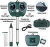 Upgraded Ultrasonic Solar Animal Repellent