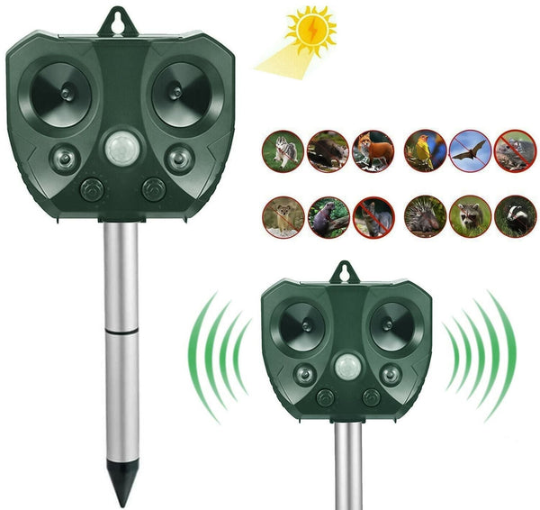 Upgraded Ultrasonic Solar Animal Repellent