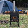 Wood Camping Stove Black, 22.6412.2014.57 inches