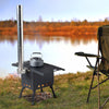 Wood Camping Stove Black, 22.6412.2014.57 inches
