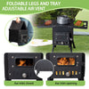 Wood Camping Stove Black, 22.6412.2014.57 inches